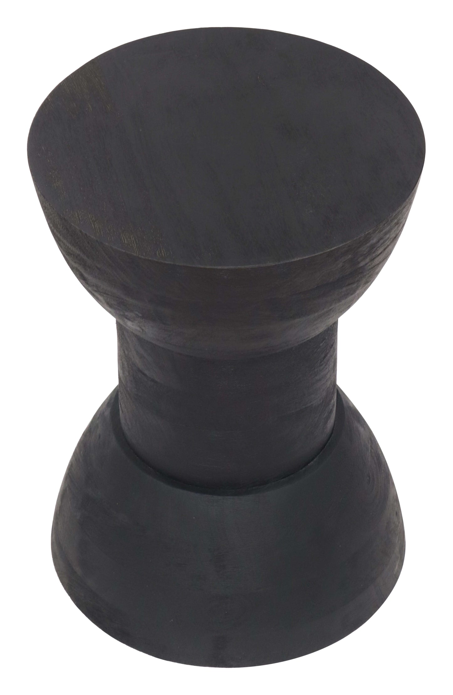 Wisdom Solid Wood Round Side Table, Black 13" - Revel Sofa