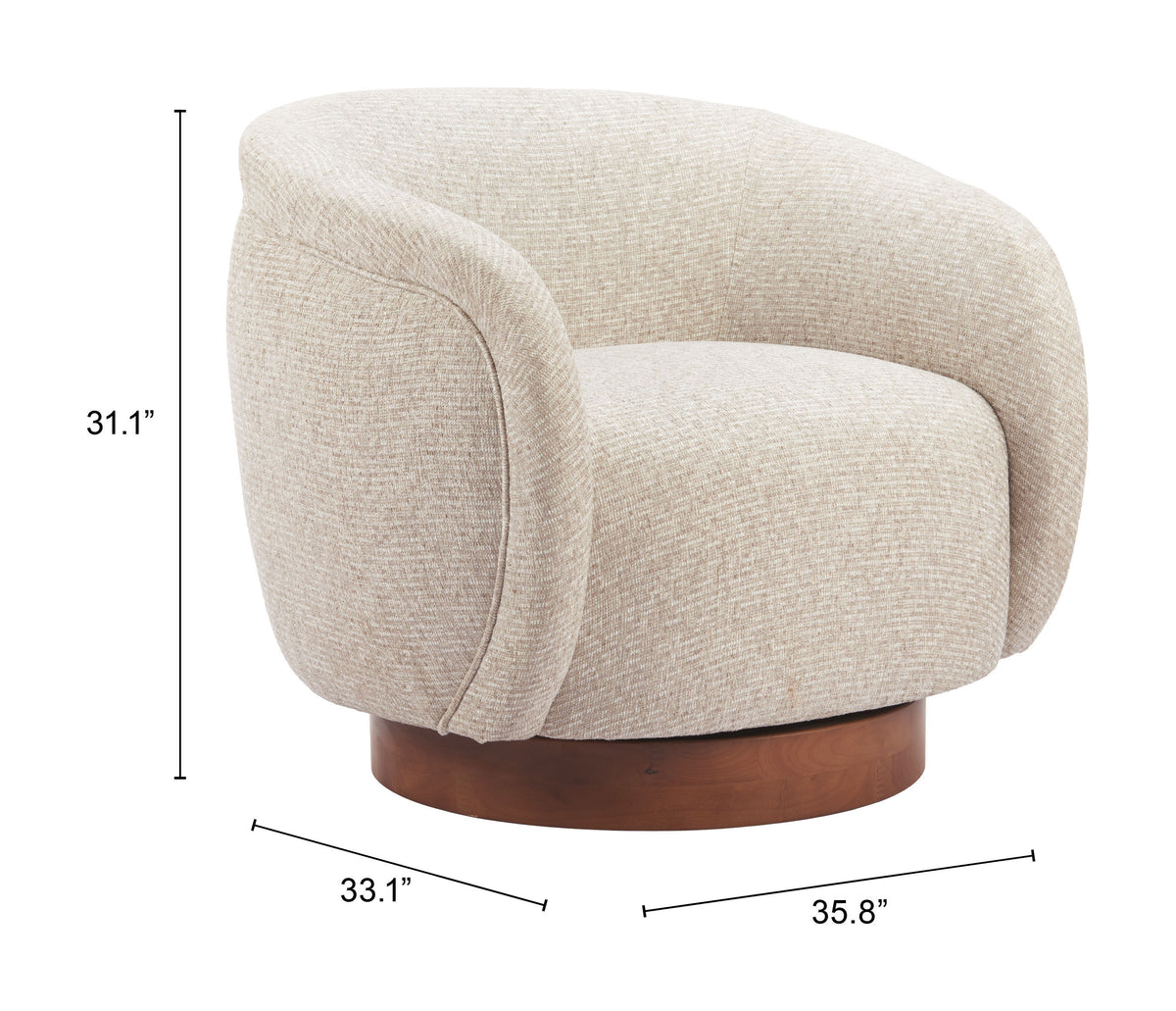Vinta Beige Swivel Chair