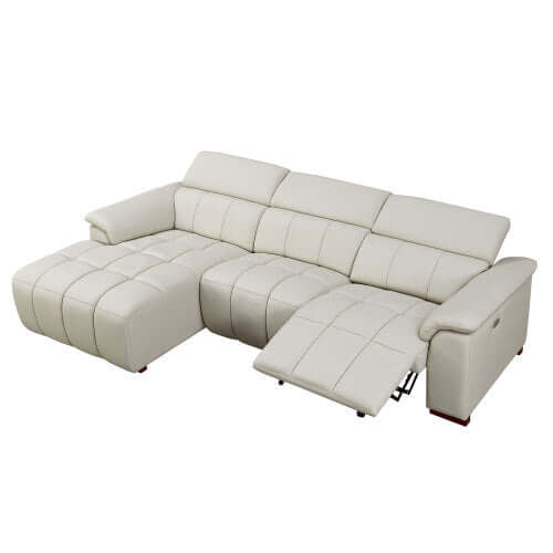 Modern Leather Chaise Sofa Sectional 113" (2 Colors)