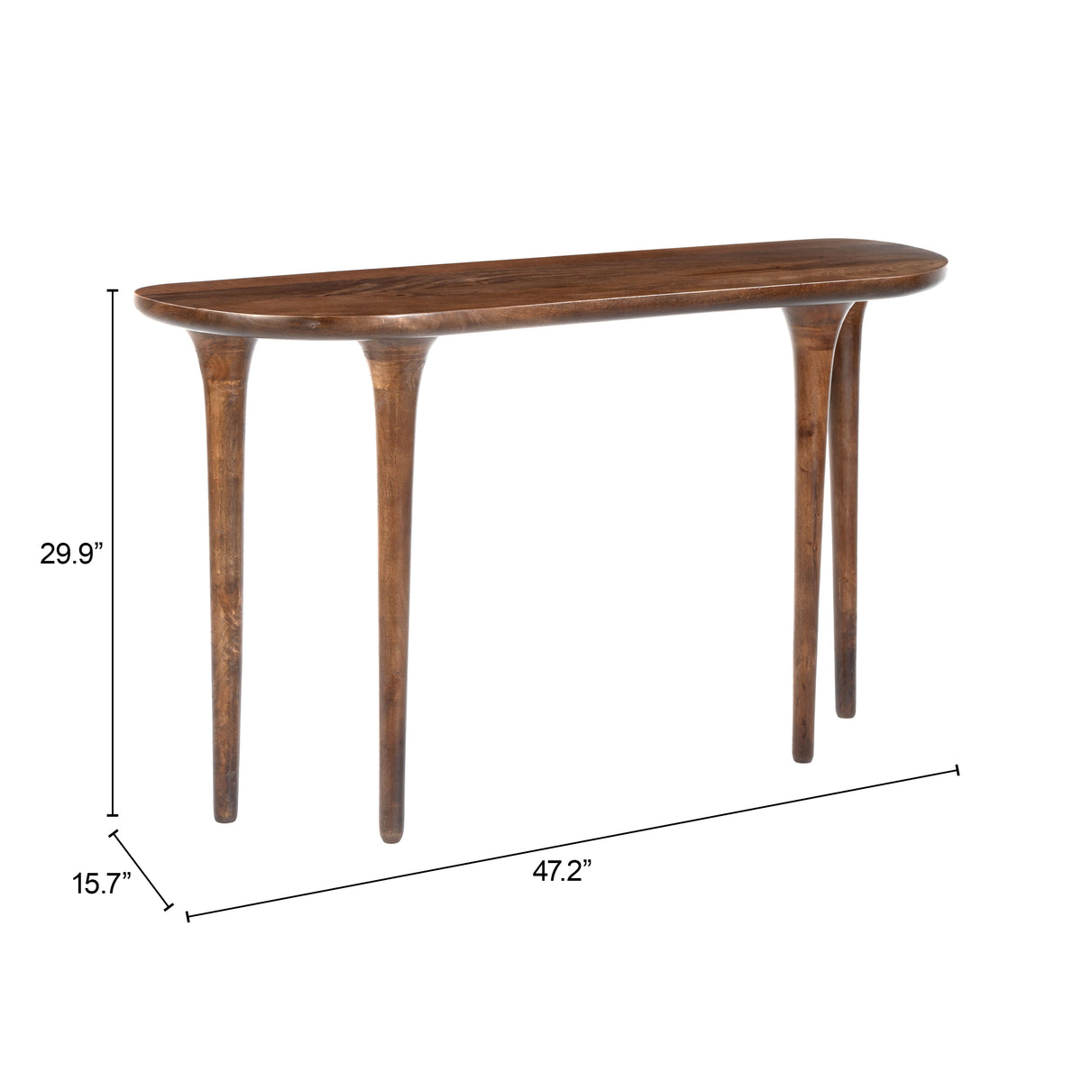 Spiker Walnut Console Table