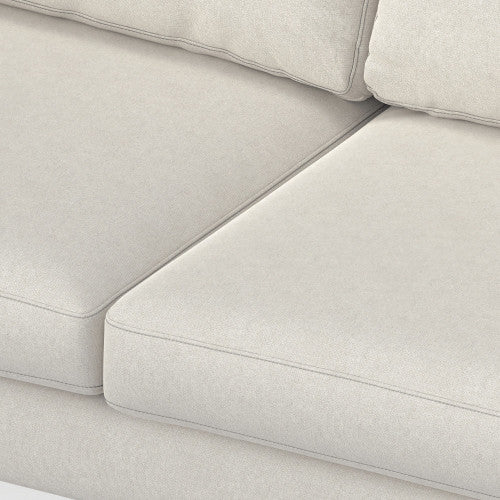 Ava MCM Cream Symmetrical Corner Sofa Sectional 102"