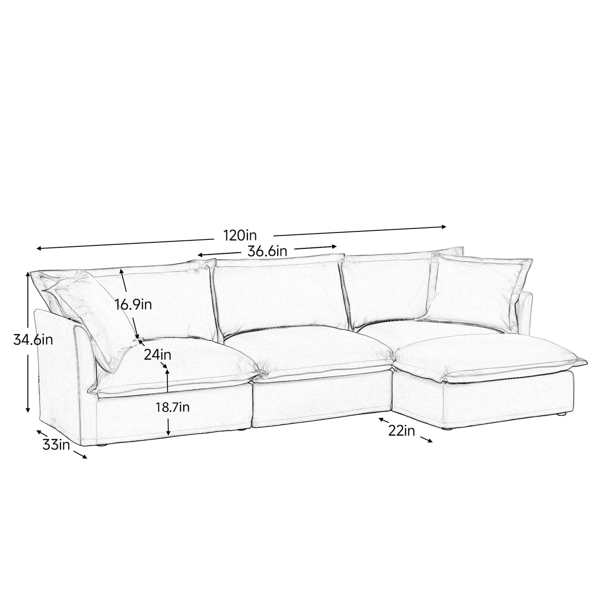 Teodor Slipcovered Sectional