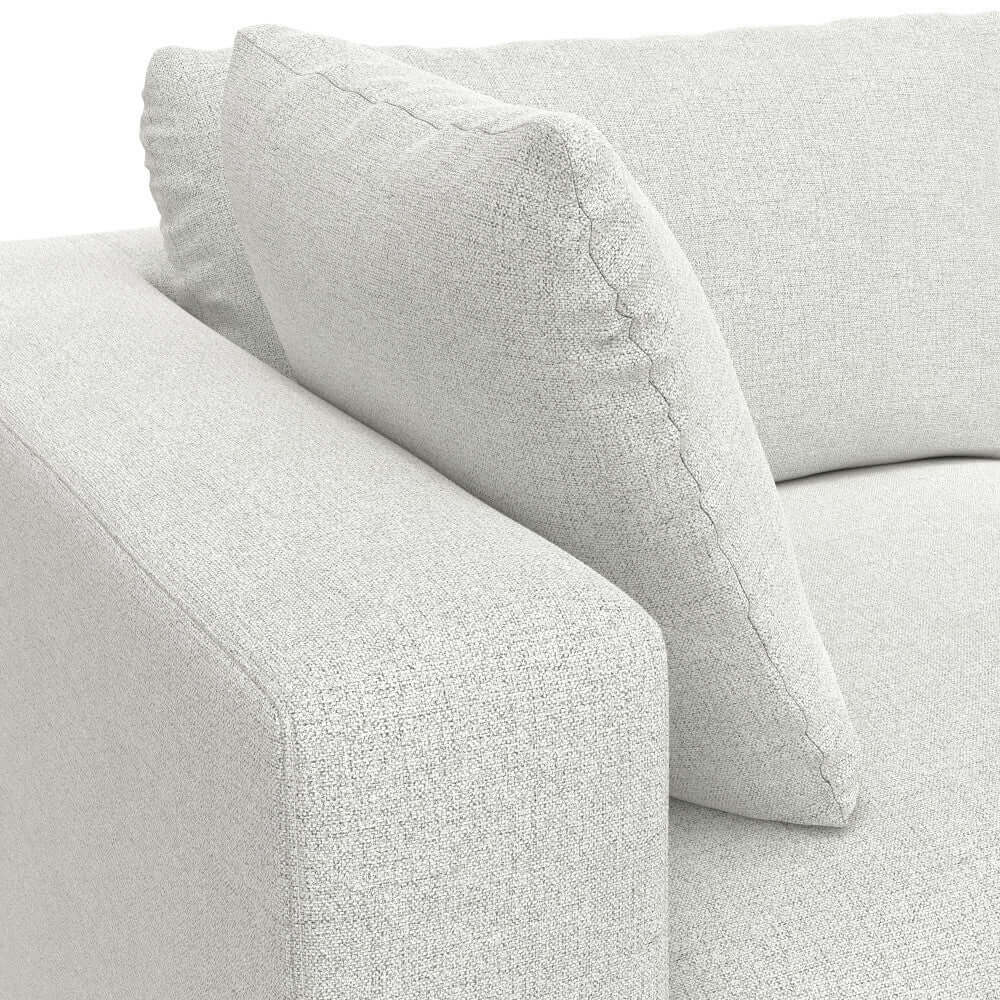 Jasmine Modern Grey Low Profile Cloud Modular Sofa 88'
