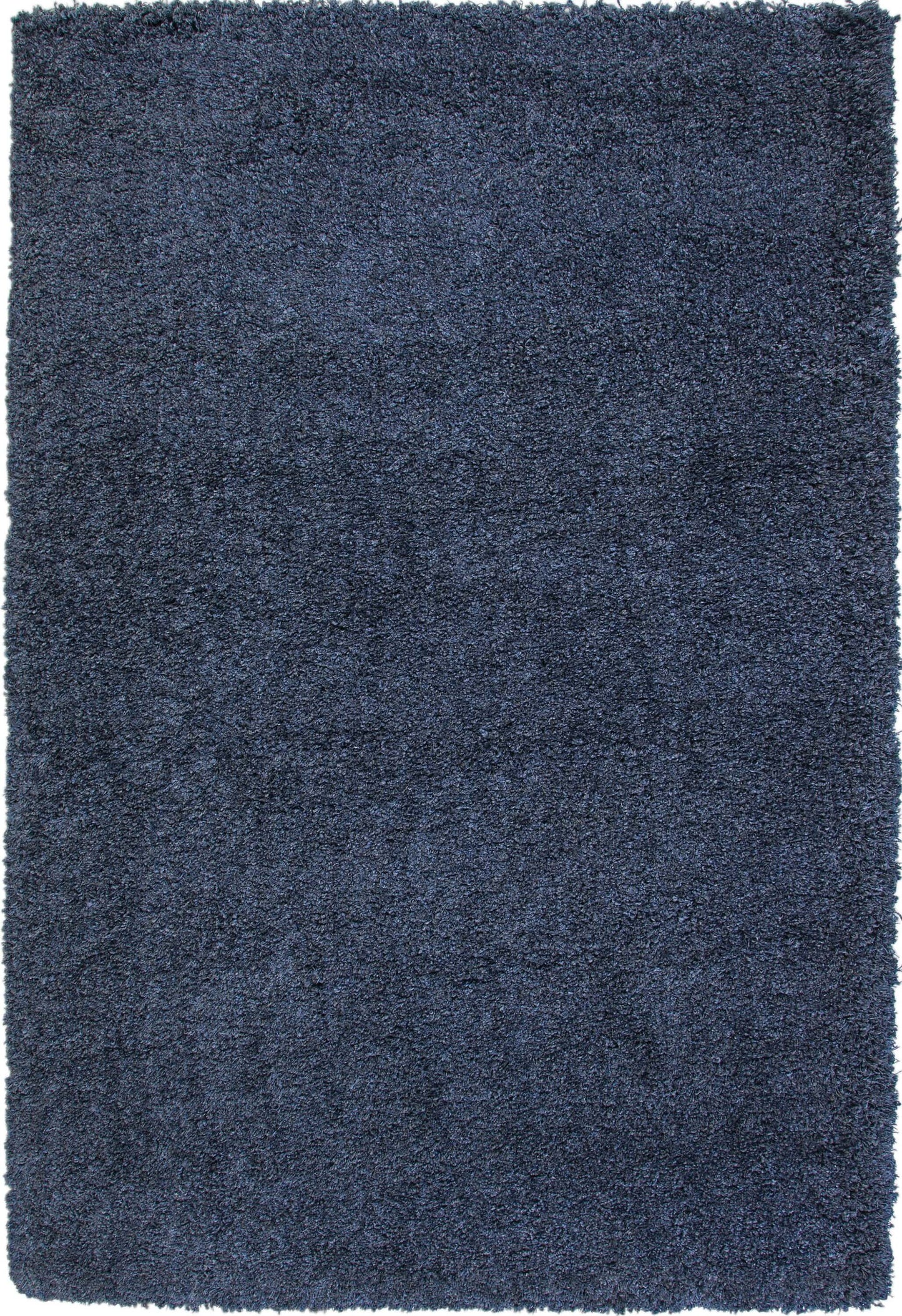 Slate blue rectangular shag area rug, 5x8 size, with a plush 2' pile height, ideal for living rooms and cozy spaces.