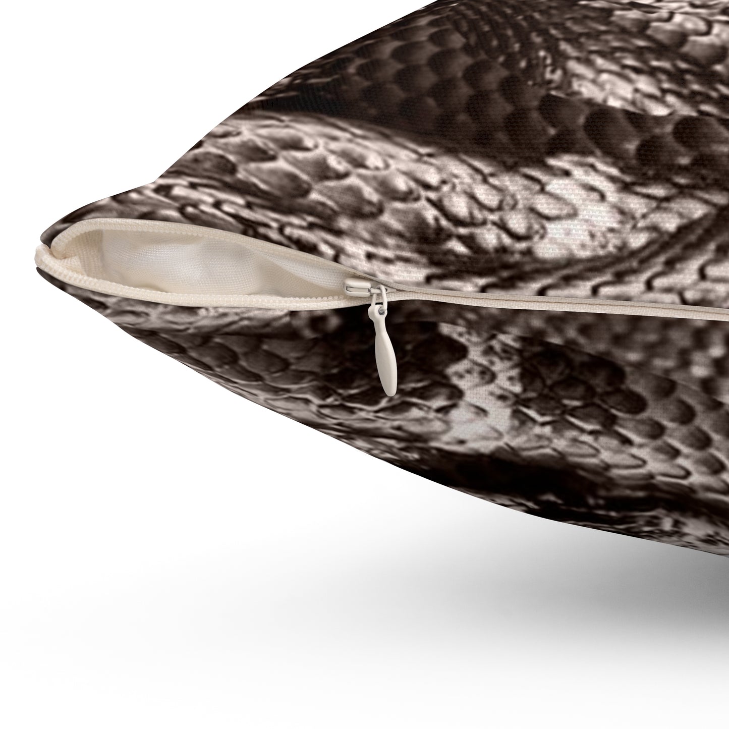 Spun Polyester Designer Square Pillow - Snakes - Revel Sofa