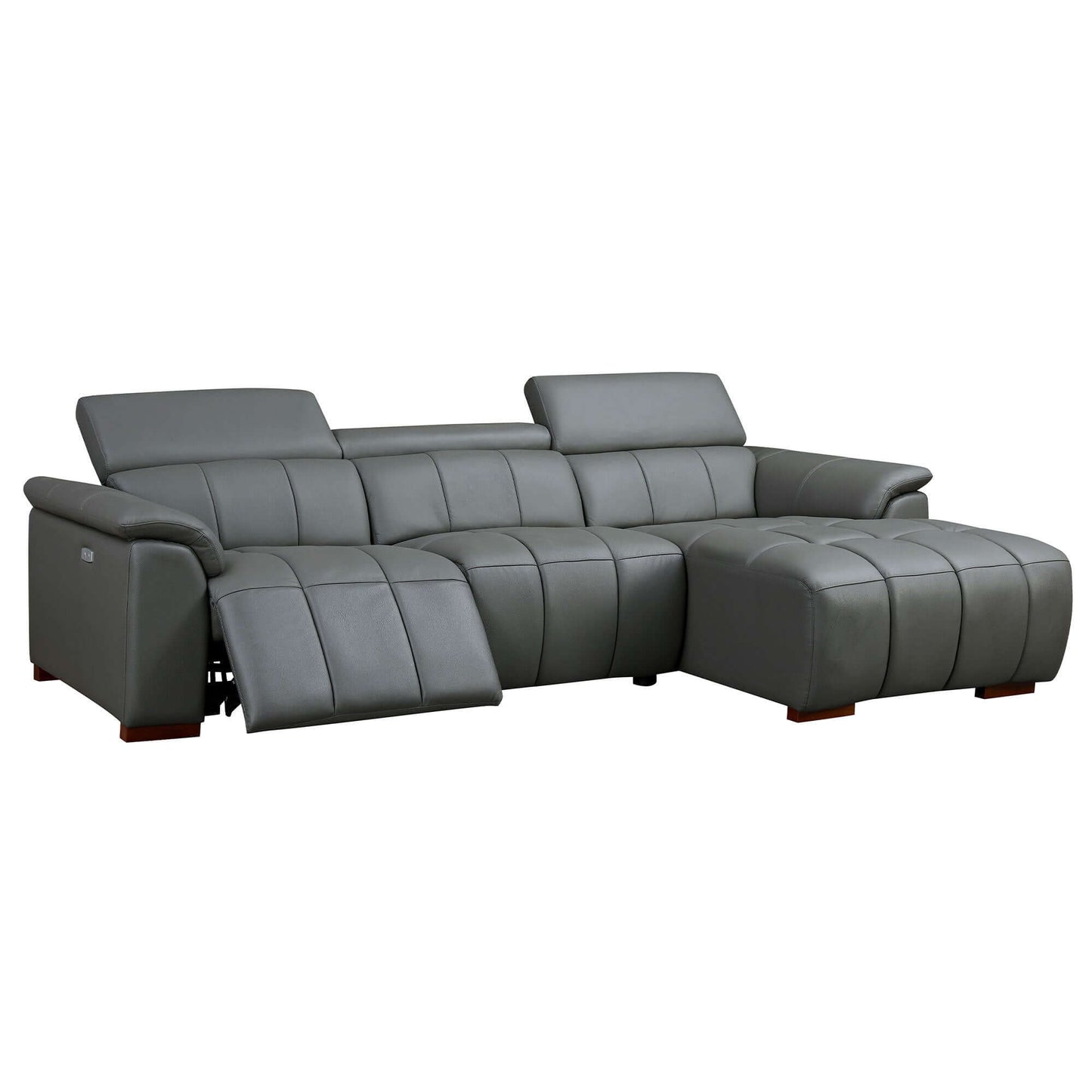 Modern Leather Chaise Sofa Sectional 113" (2 Colors)