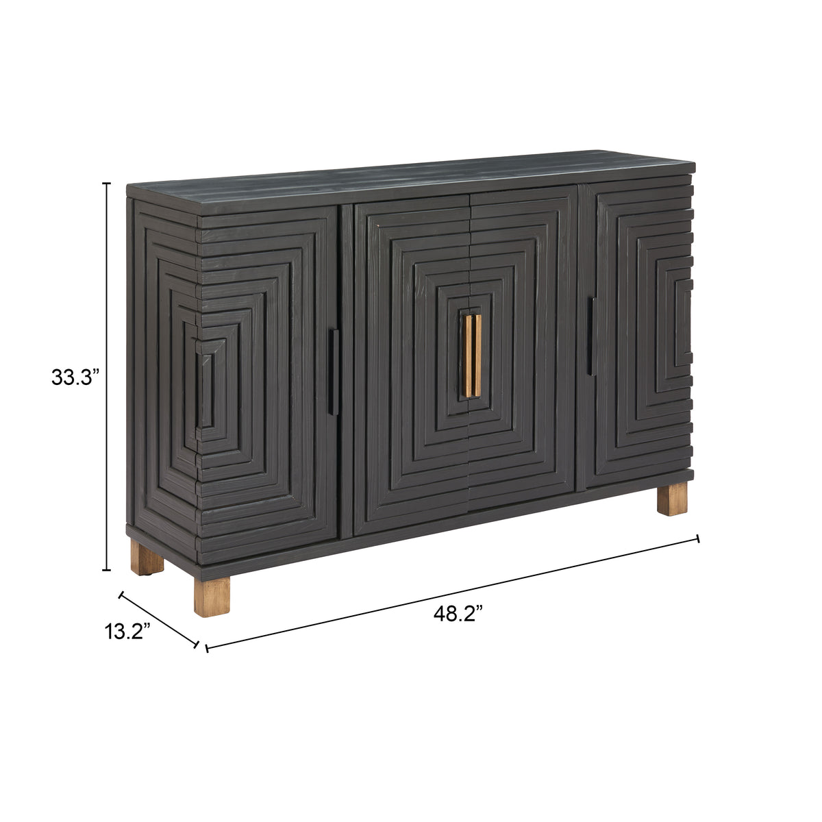 Trazo Black Cabinet