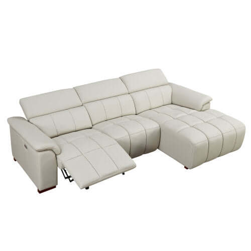 Modern Leather Chaise Sofa Sectional 113" (2 Colors)