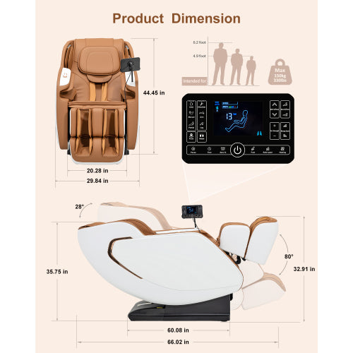 Full Body Zero Gravity Massage Chair with SL-Track and Back Heating