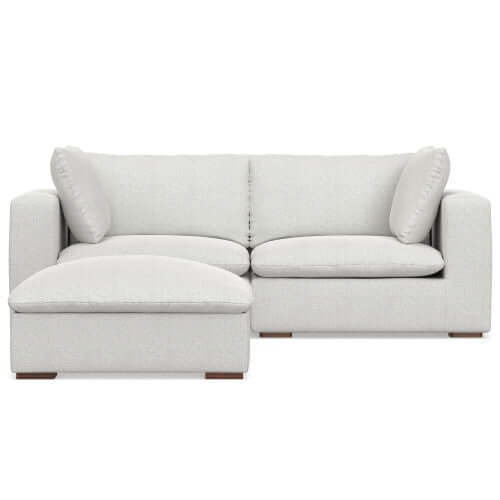 Jasmine Modern Grey Low Profile Cloud Modular Sofa 88'