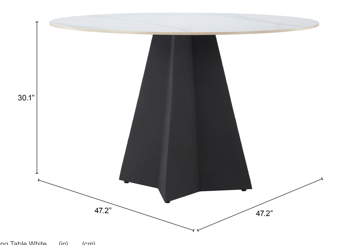 Izar White Dining Table
