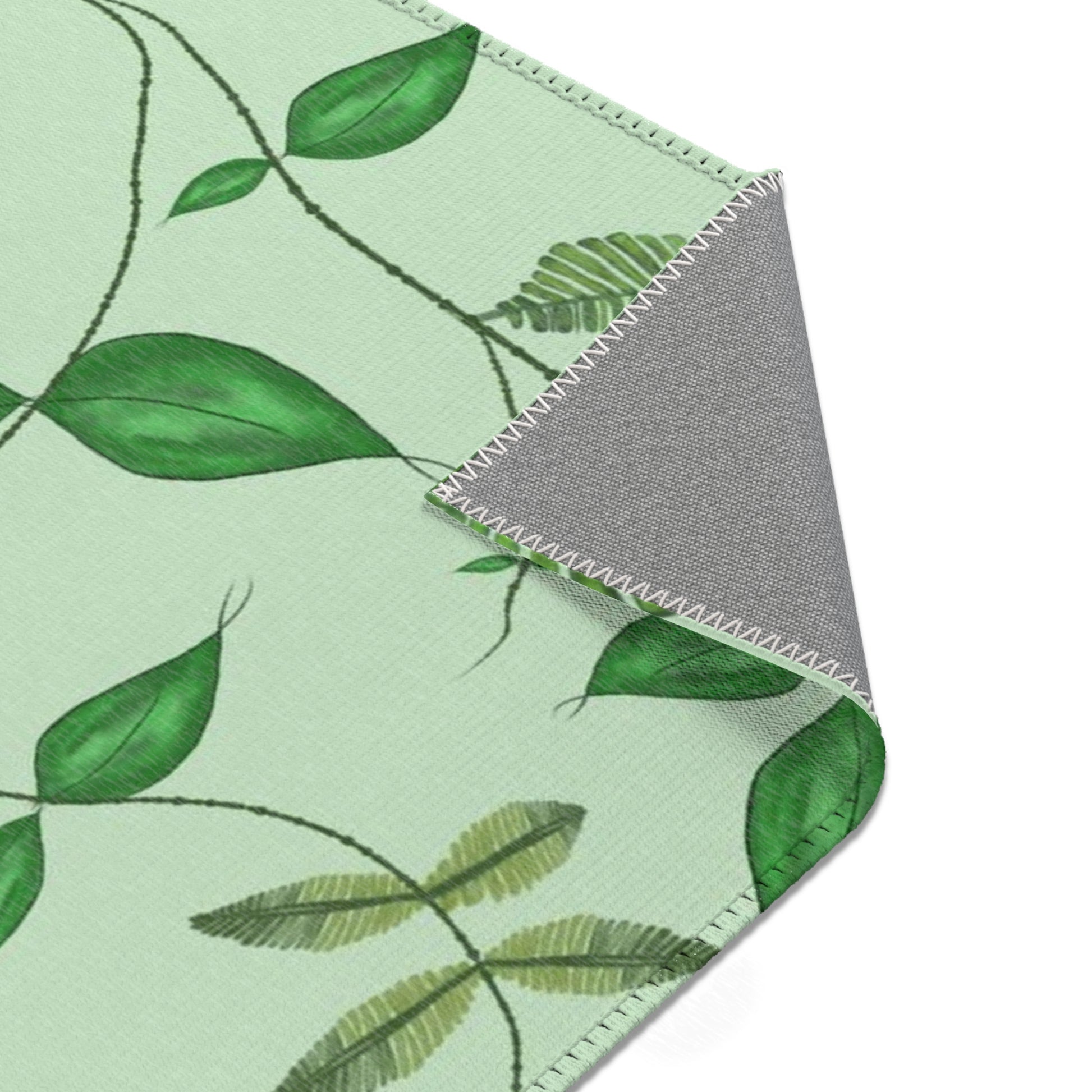 Rectangular Area Designer Rug (Leaves) - Revel Sofa