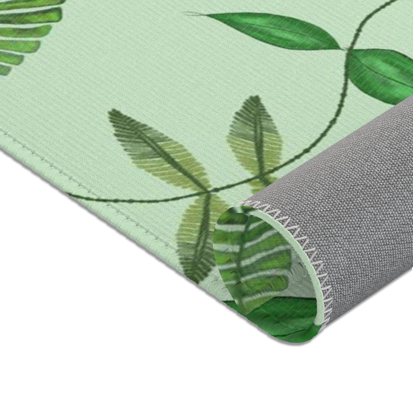 Rectangular Area Designer Rug (Leaves) - Revel Sofa