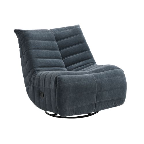 Talmon Gray Chenille Swivel Glider Recliner