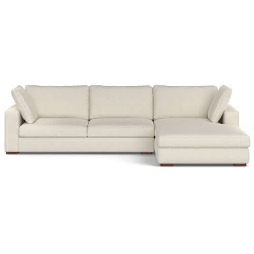 Charlie Modern Deep Seat Sectional Chaise Sofa 122"