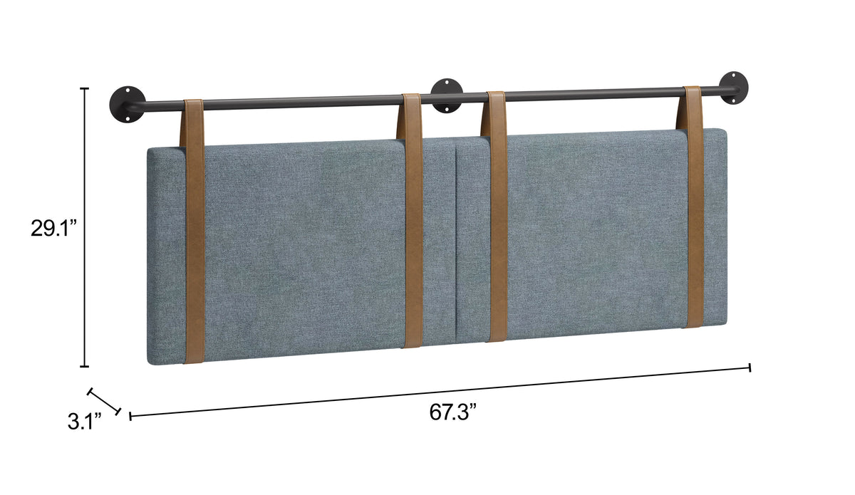Zeva Gray Floating Queen Headboard