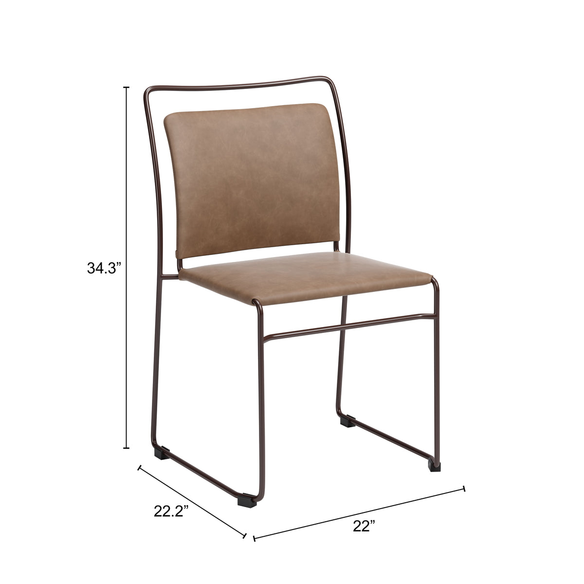 Verbena Brown Dining Chair (Set of 2)