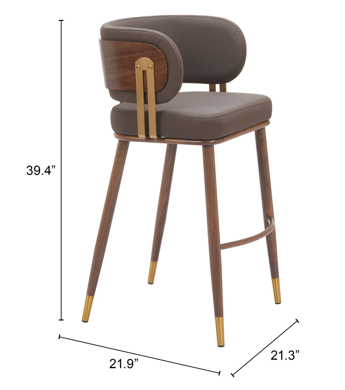Brew Brown & Walnut Barstool