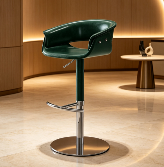 Ferris Faux Leather Swivel Bar Stool – Gas-Lift Adjustable Counter Stool (2 Colors)