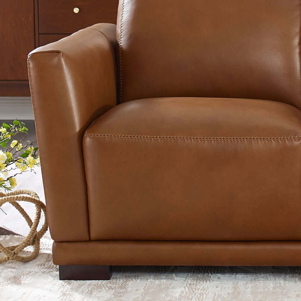 Mary MCM Genuine Leather Loveseat 60'
