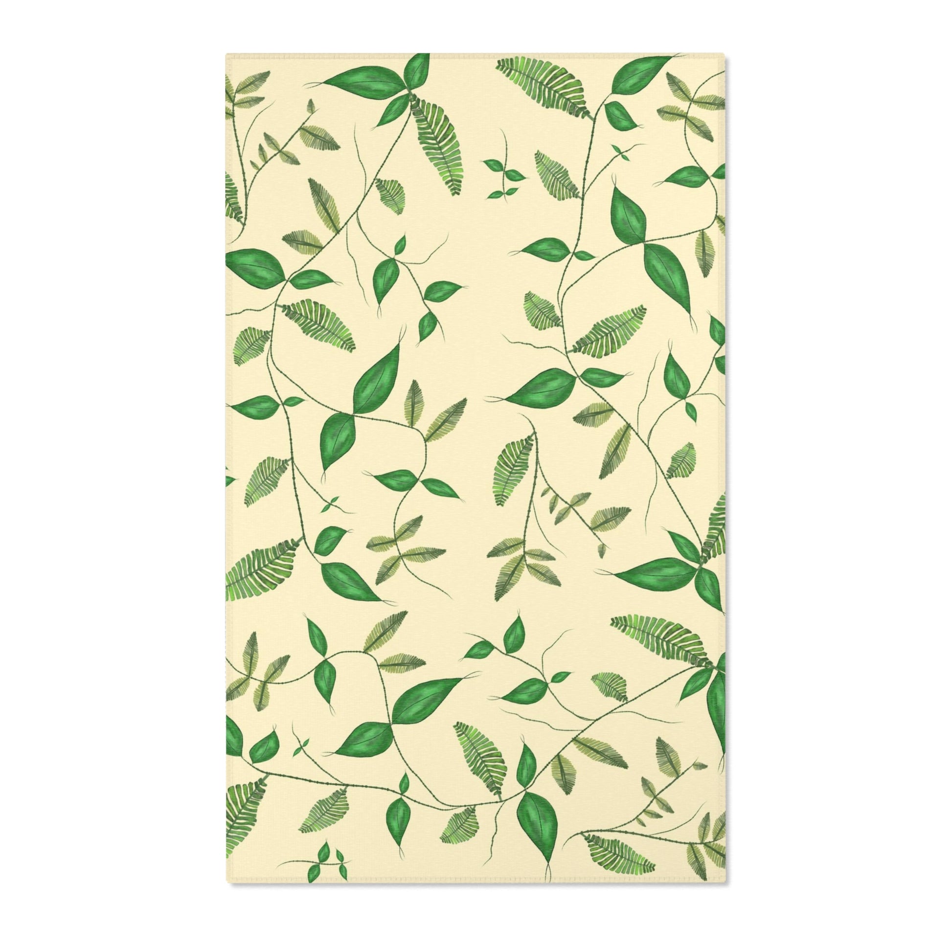 Rectangular Designer Area Rug (Leaves) - Revel Sofa