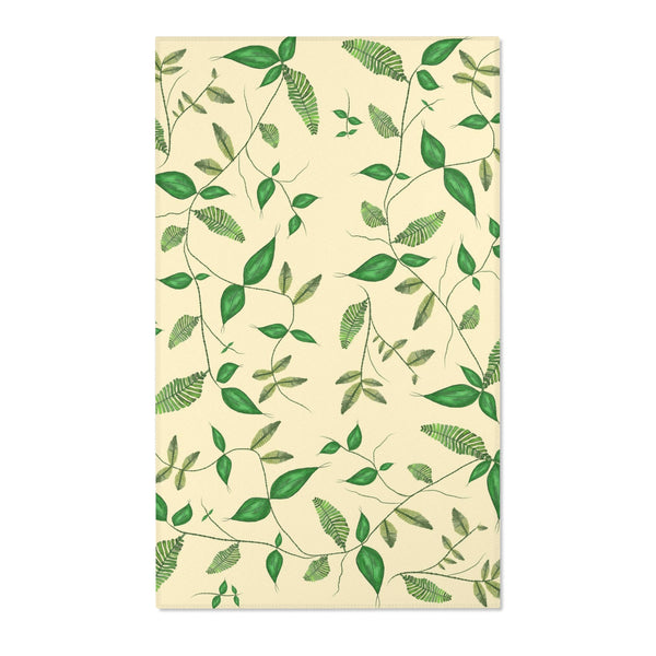 Rectangular Designer Area Rug (Leaves) - Revel Sofa