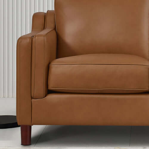 Bella MCM Genuine Leather Corner Sofa Sectional (2 Sizes)