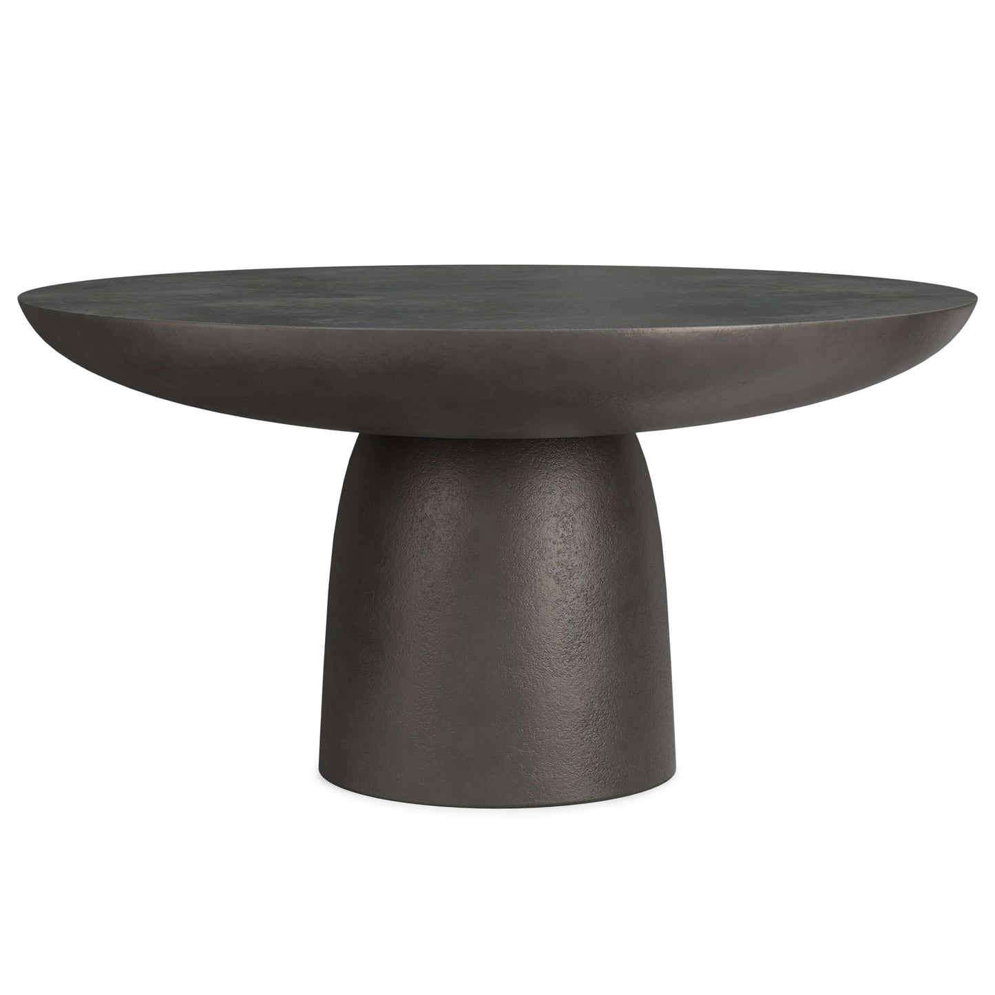 Alexa Black Cast Aluminum Round Coffee Table 30' with sleek, industrial design and elegant finish.