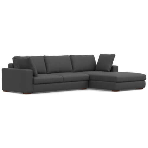 Charlie Modern Deep Seat Sectional Chaise Sofa 122"
