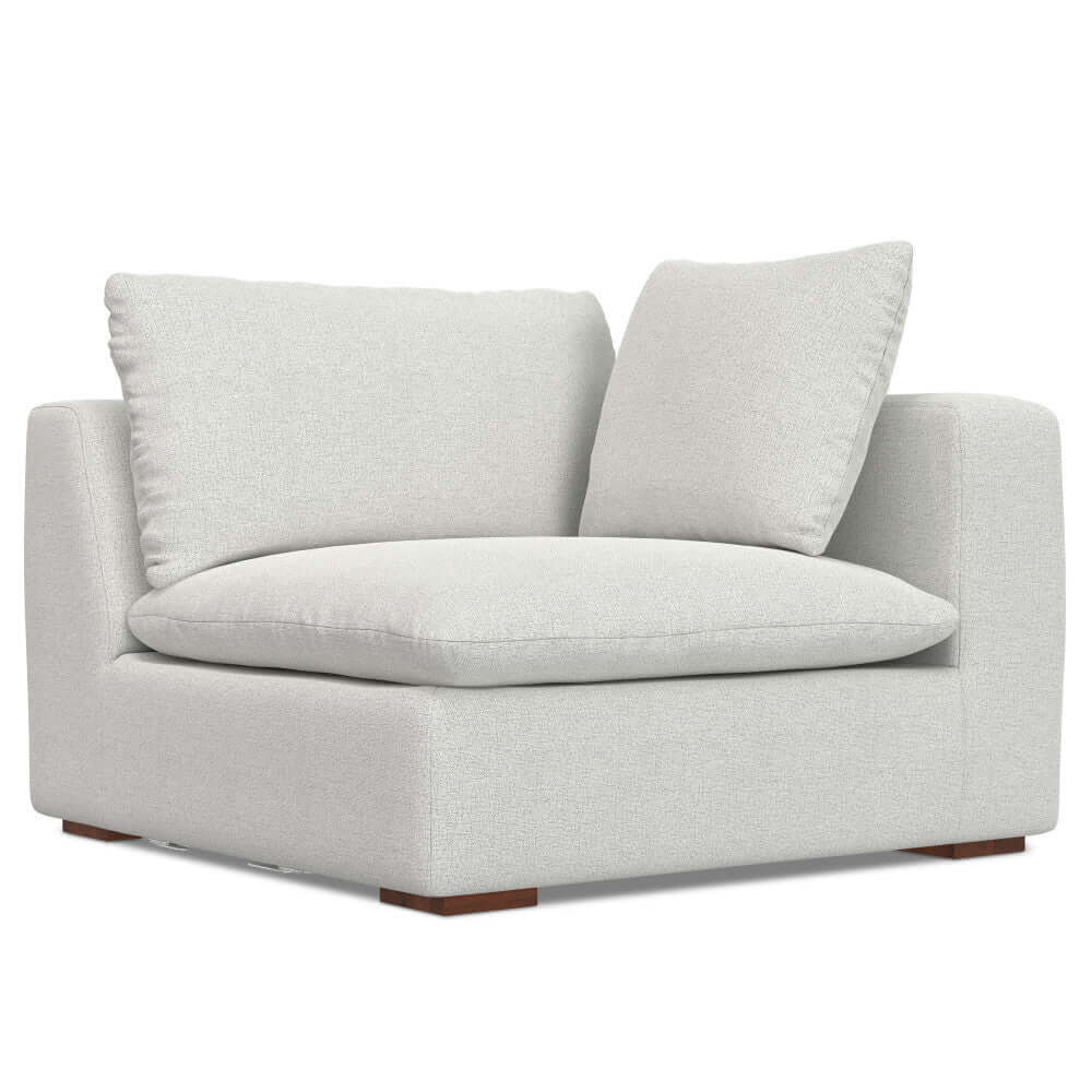 Jasmine Modern Grey Low Profile Cloud Modular Sofa 88'
