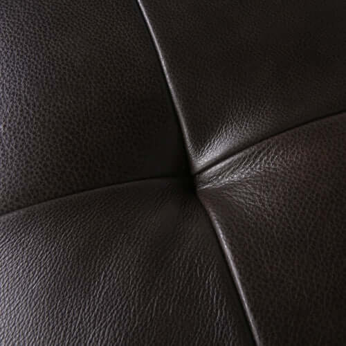 MCM Tufted Leather Sectional Sofa Reversible Chaise 101'