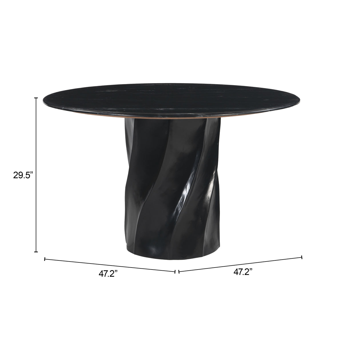 Kuro Black Dining Table