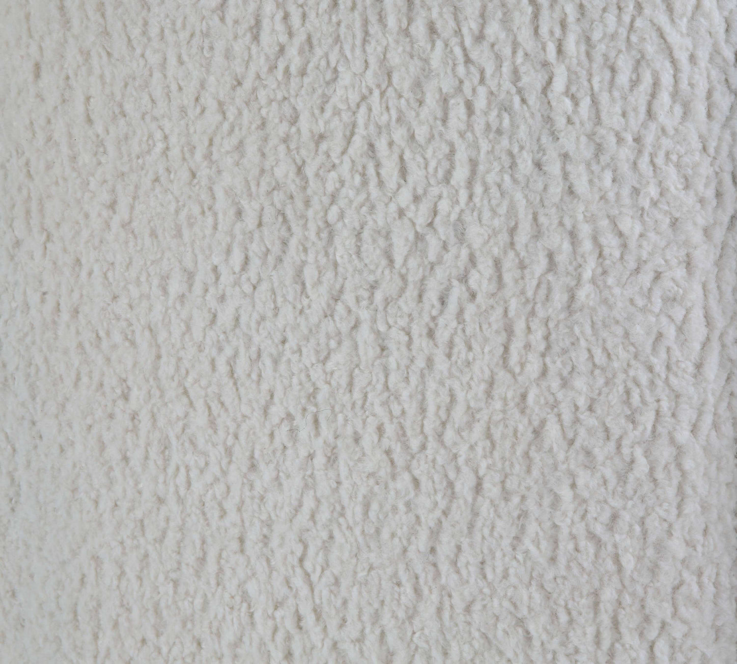 Close-up texture of the White Teddy Sherpa Sofa upholstery showcasing its plush and cozy fabric.