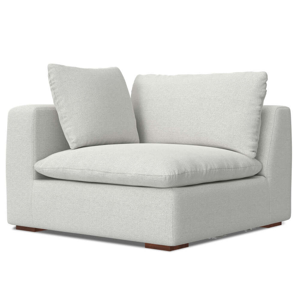 Jasmine Modern Grey Low Profile Cloud Modular Sofa 88'