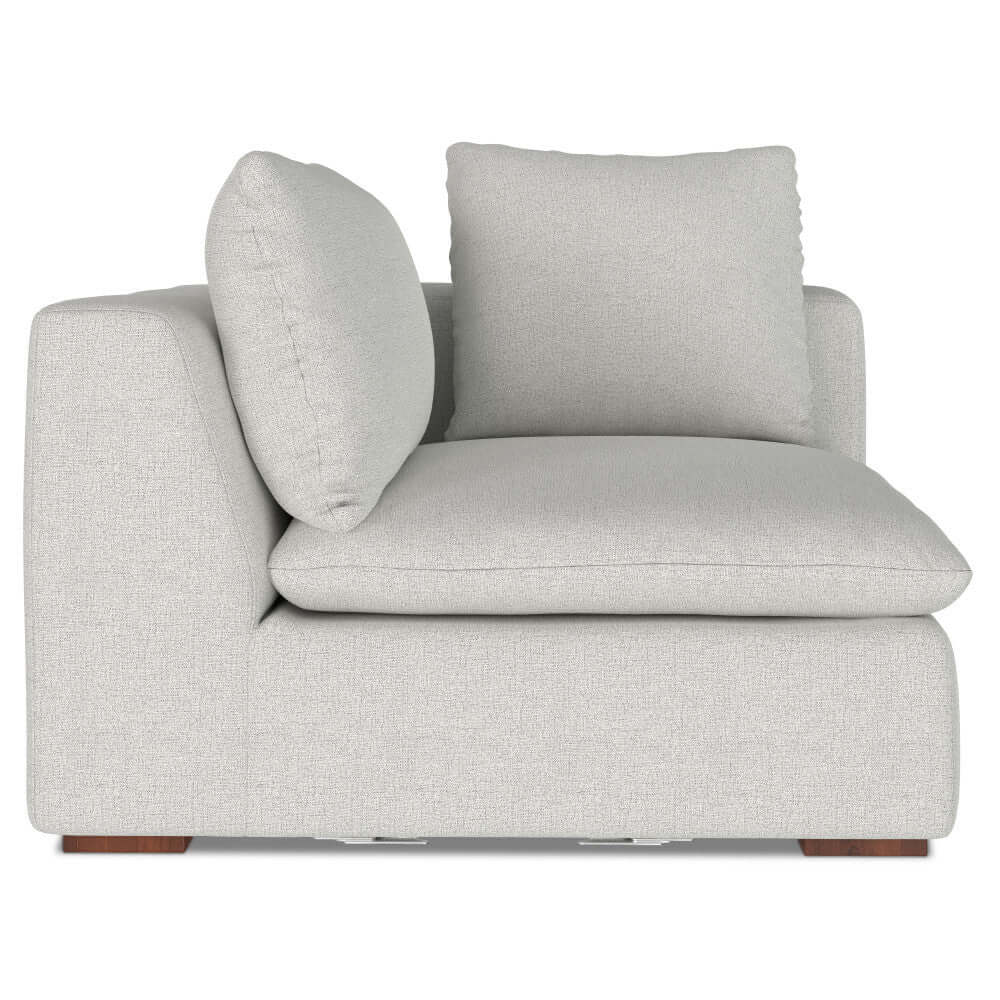 Jasmine Modern Grey Low Profile Cloud Modular Sofa 88'