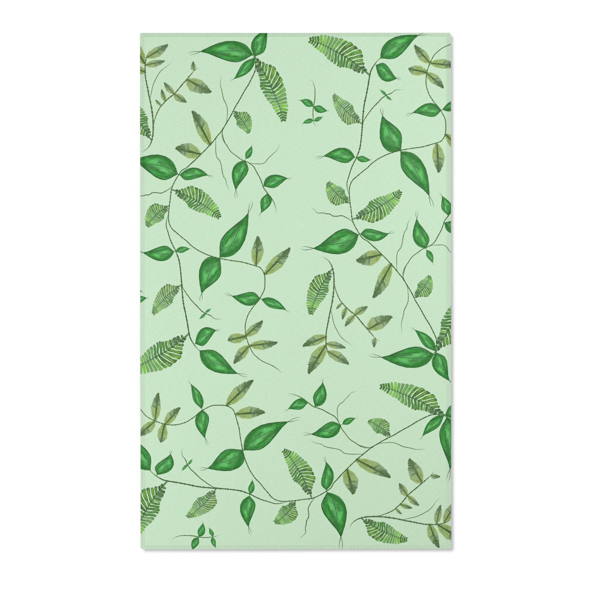Rectangular Area Designer Rug (Leaves) - Revel Sofa