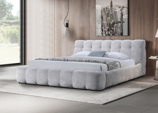 Hannah Gray Chenille Bed Frame