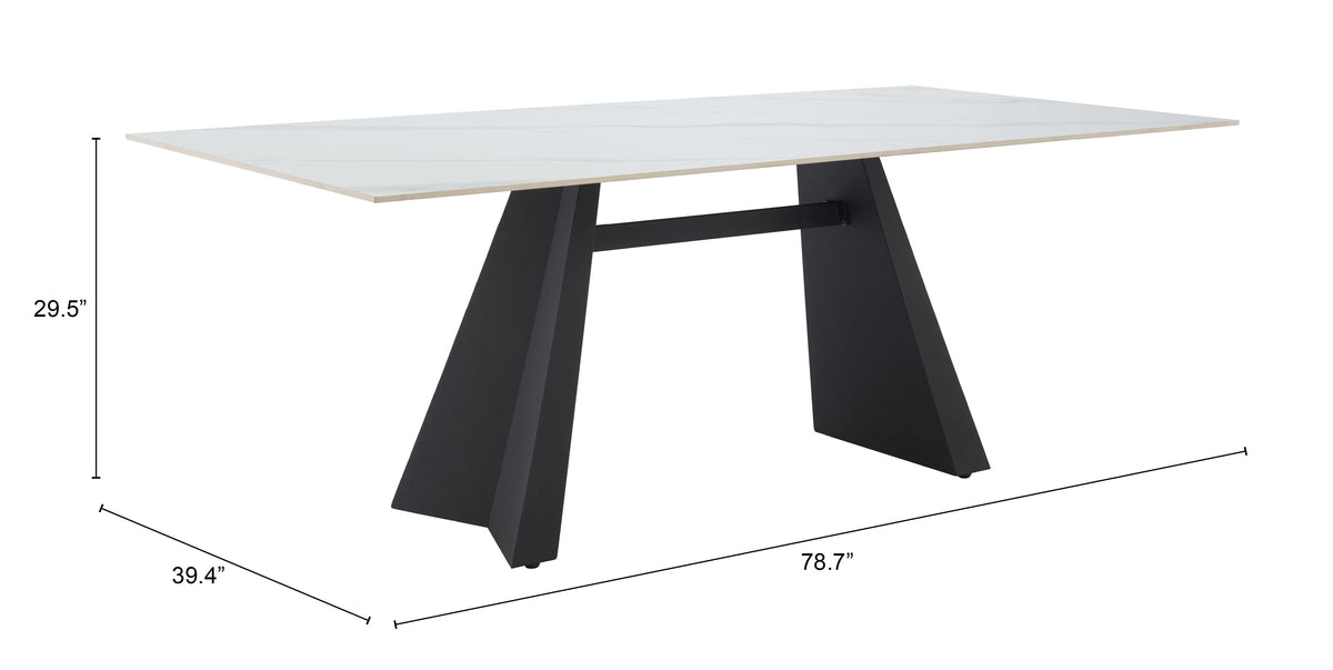 Inky White Dining Table