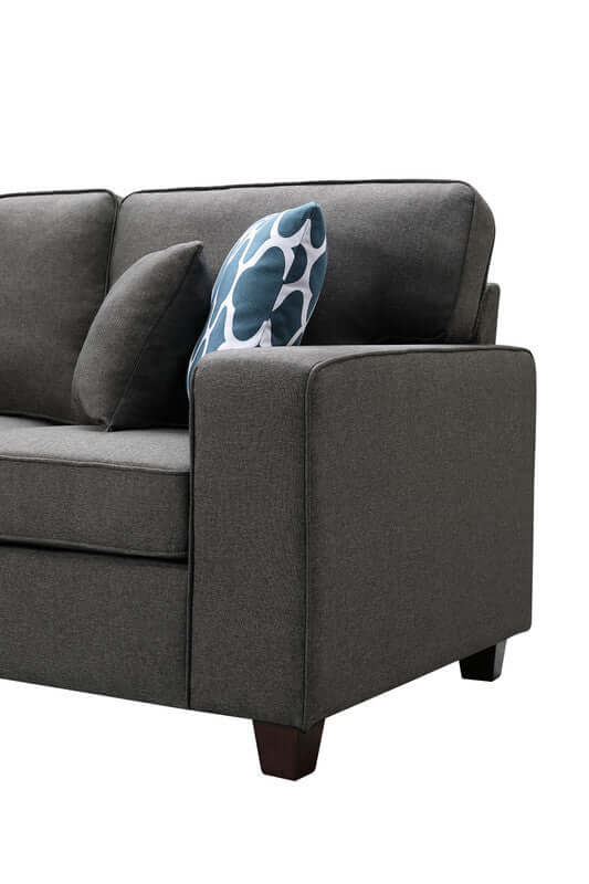 Sonoma Modular Linen Corner Sectional Sofa and Ottoman 98" - Revel Sofa