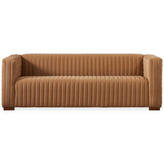 Elara Channel Tufted Velvet Sofa 90" (3 Colors)