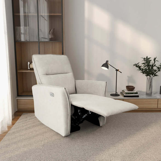 Suede Power Recliner Chair