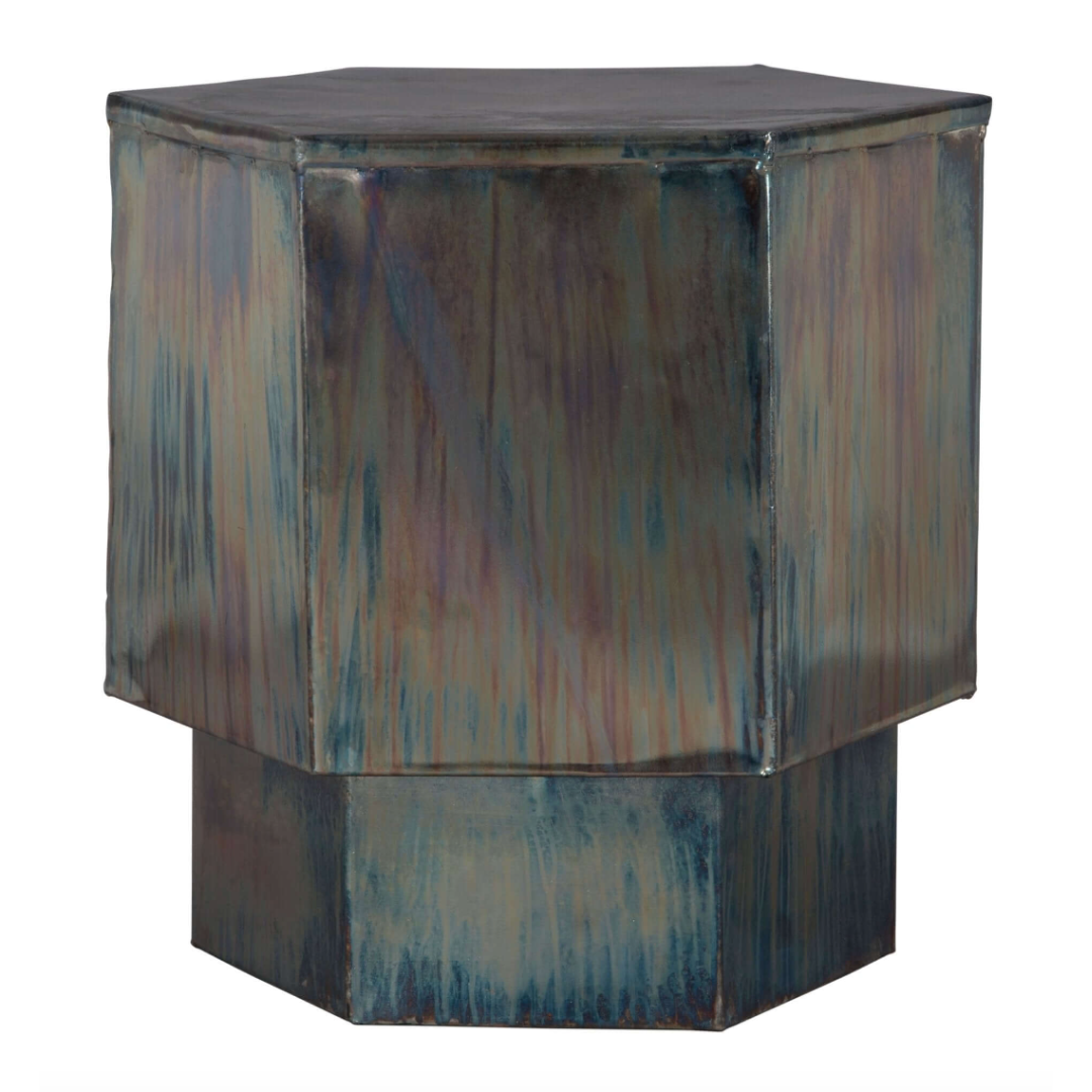 Mikah Metal Side Accent End Table - Multicolor - Revel Sofa