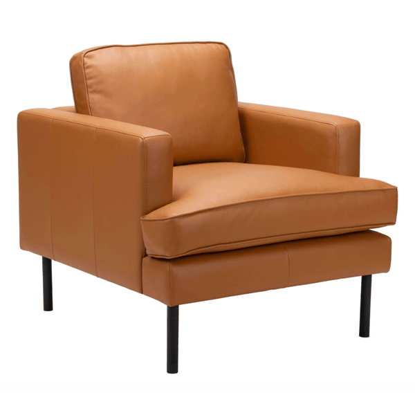 Decade MCM Faux Leather Accent Lounge Chair - Revel Sofa