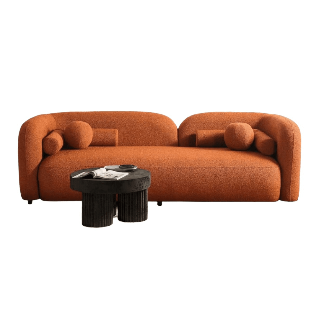 Donna Modern Minimalist Boucle Sofa Couch 93" (Variety of Colors) - Revel Sofa