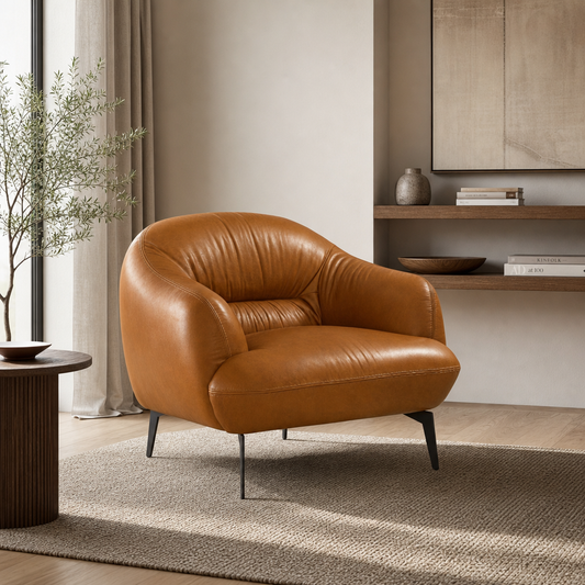 Leonia Genuine Italian Leather Armchair