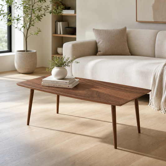 Deny MCM Solid Wood Walnut Coffee Table