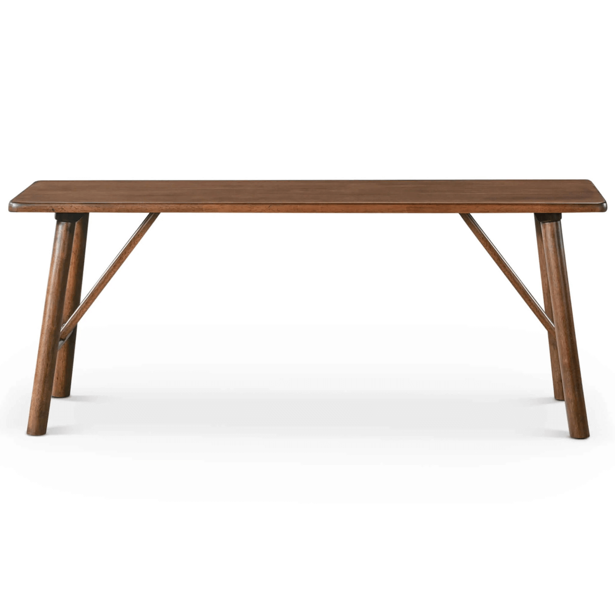 Molly MCM Styled Solid Wood Bench, Walnut 47" - Revel Sofa