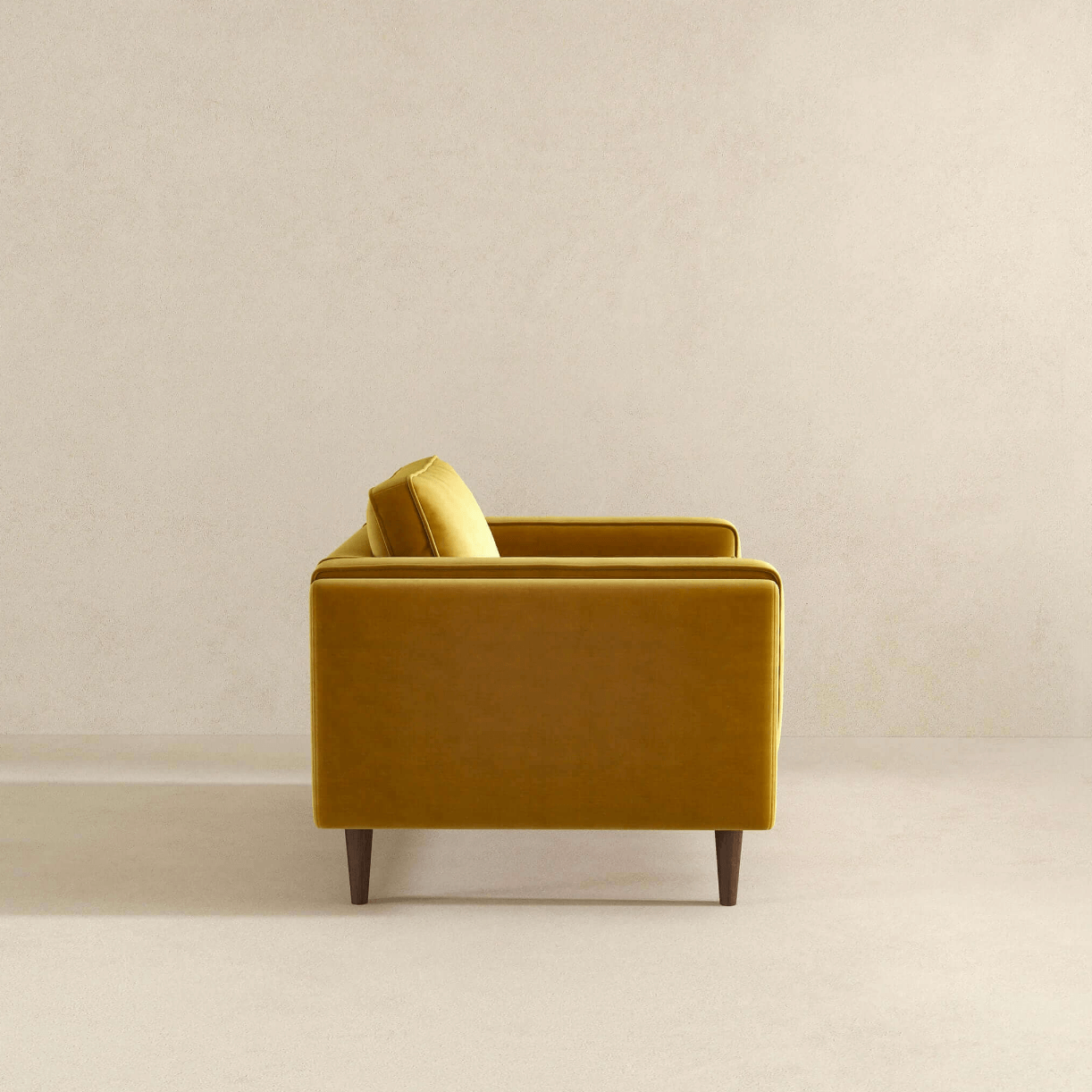 Amber MCM Velvet Lounge Arm Chair - Revel Sofa