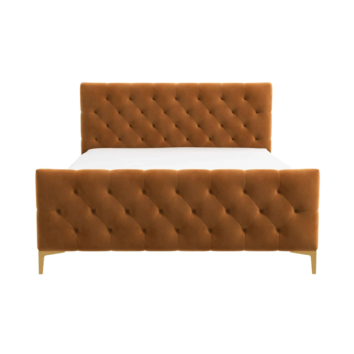 Bailey Velvet Upholstered Tufted Platform Bed Frame - Revel Sofa