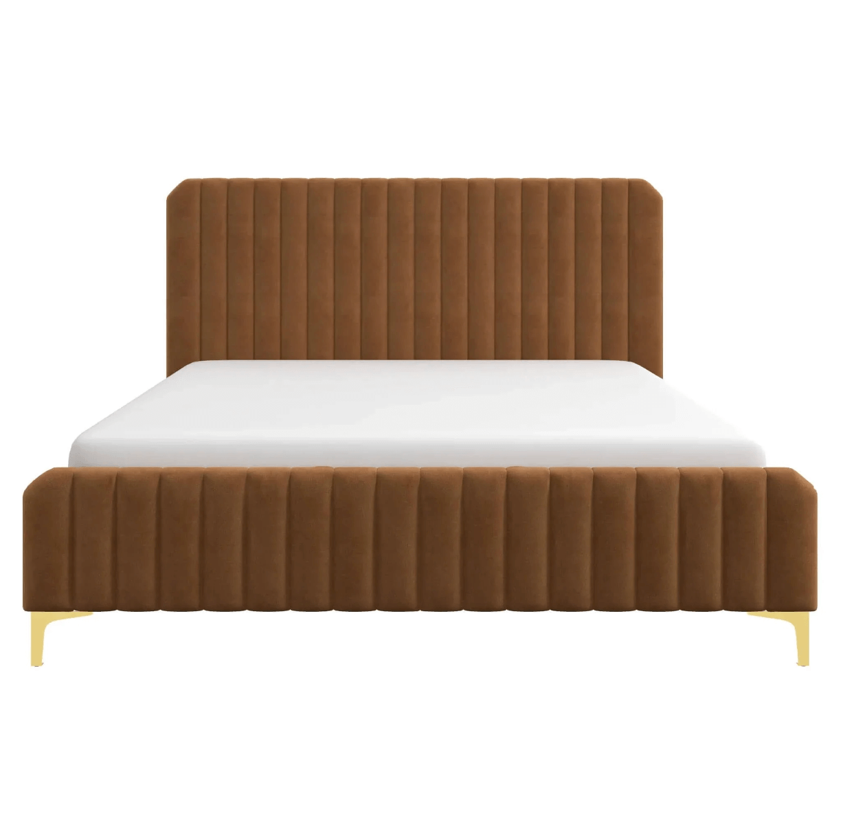 Bethany Velvet Upholstered Channel Tufted Platform Bed - Revel Sofa